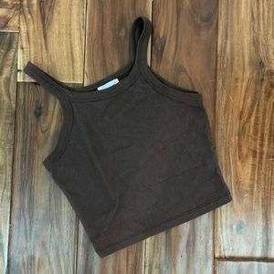 NWOT Princess Polly Crop tank. Size 2 brown